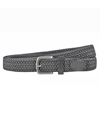 Houtkamp Smalle Elastische Dames Riem - Gevlochten Comfort Stretch Belt - 25 mm breed - Vrouwen Ceintuur - Grijs