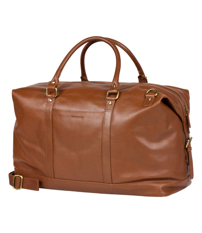 Bloomsbury Leren Weekendtas Unisex Reistas - Cognac