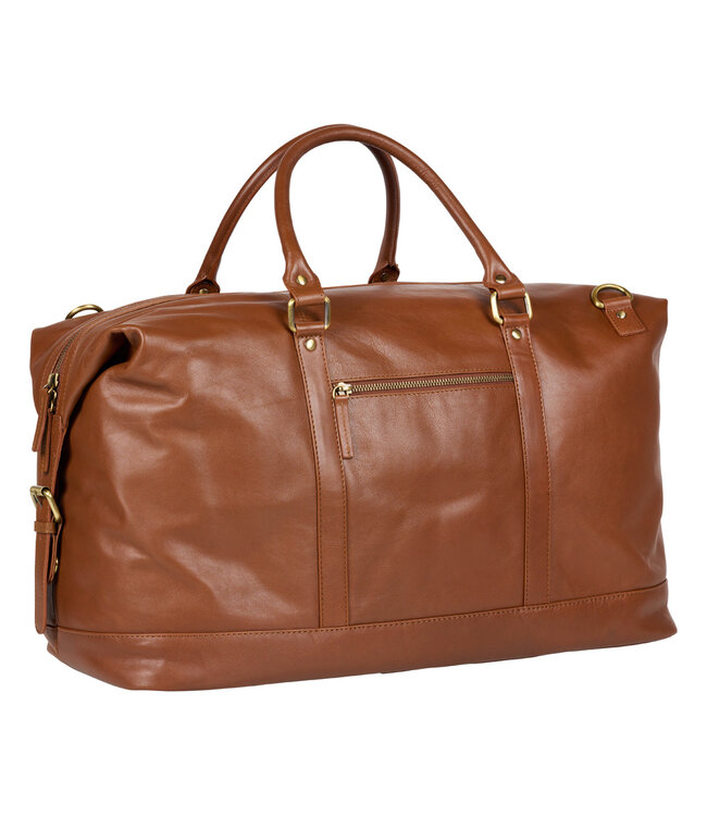Bloomsbury Leren Weekendtas Unisex Reistas - Cognac