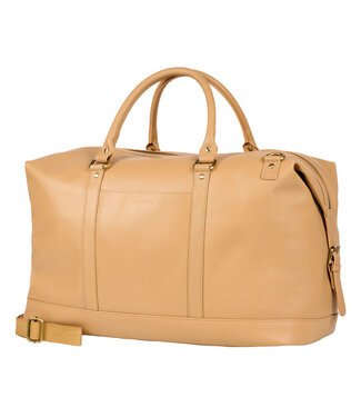 Bloomsbury Leren Weekendtas Unisex Reistas - Beige