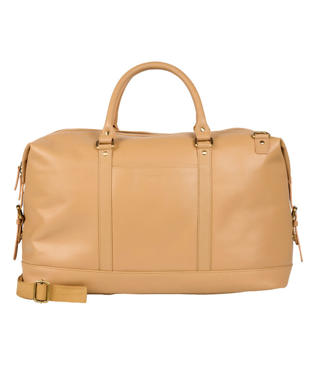 Bloomsbury Leren Weekendtas Unisex Reistas - Beige