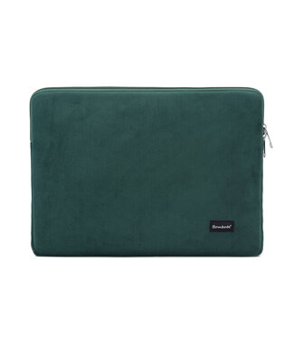 Bombata Universele Velvet Laptophoes Sleeve - 13 inch / 14 inch - Groen