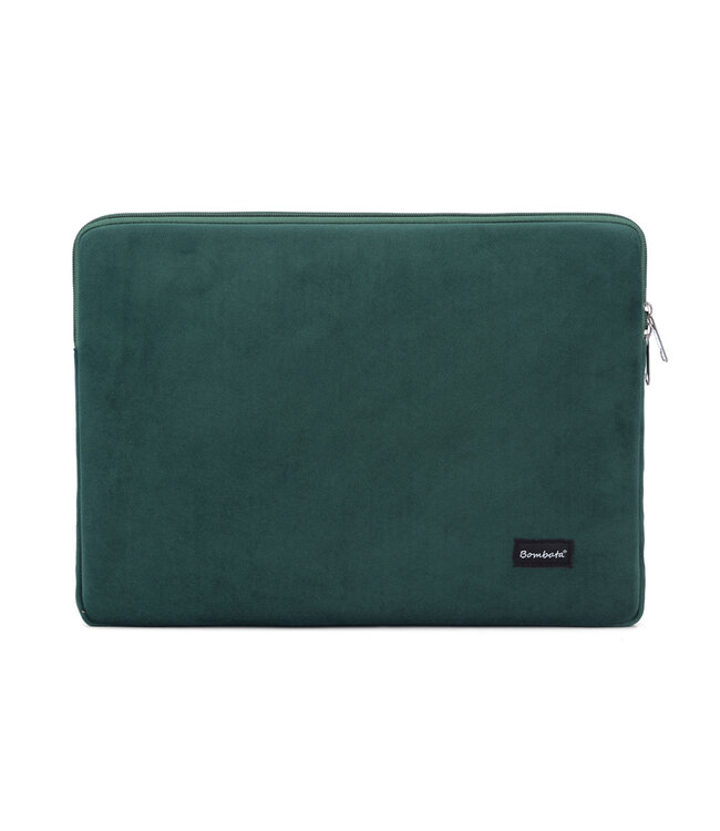 Bombata Universele Velvet Laptophoes Sleeve - 13 inch / 14 inch - Groen