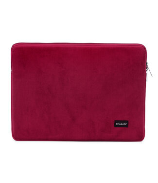 Bombata Universele Velvet Laptophoes Sleeve - 15.6 inch / 16 inch - Bordeaux Rood