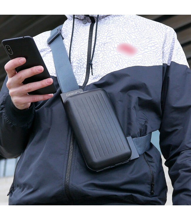 Ögon Designs Phone Bag Aluminium Telefoontas - Sling Bag - Zwart