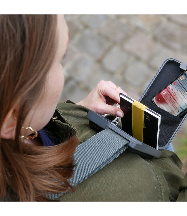 Ögon Designs Phone Bag Aluminium Telefoontas - Sling Bag - Zwart