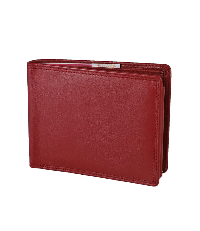 Houtkamp Leren Heren Portemonnee - Billfold - Nappa  Leer - Rood