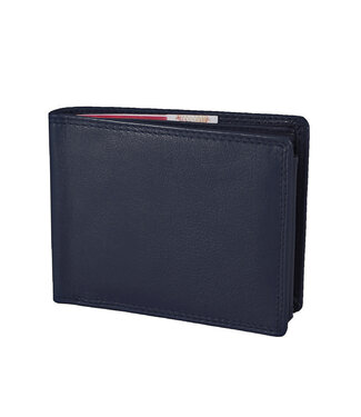 Houtkamp Leren Heren Portemonnee - Billfold - Nappa  Leer - Blauw