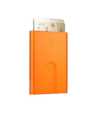 Ögon Designs Slider Pasjeshouder - 6 pasjes - Aluminium Creditcardhouder - RFID Anti-Skim - Oranje