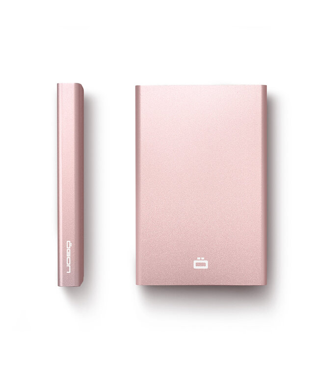 Ögon Designs Slider Pasjeshouder - 6 pasjes - Aluminium Creditcardhouder - RFID Anti-Skim - Roze