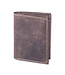 Wild Nature Hoge Billfold Portemonnee Leer Bruin