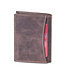 Wild Nature Hoge Billfold Portemonnee Leer Bruin