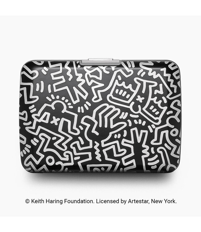 Ögon Designs Stockholm V2.0 Aluminium Creditcardhouder - Keith Haring - Zwart-Wit