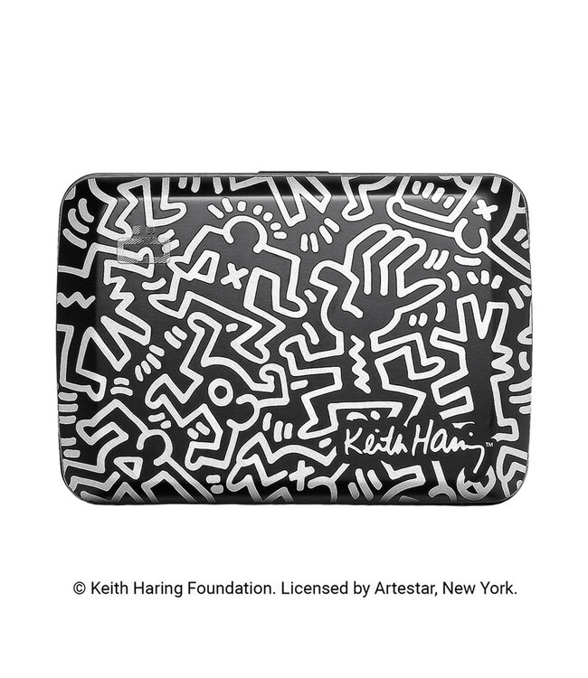 Ögon Designs Stockholm V2.0 Aluminium Creditcardhouder - Keith Haring - Zwart-Wit