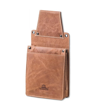 Woodland Horeca Holster voor Portemonnee of Handterminal - Kelner Riem Holster - Leer - Cognac