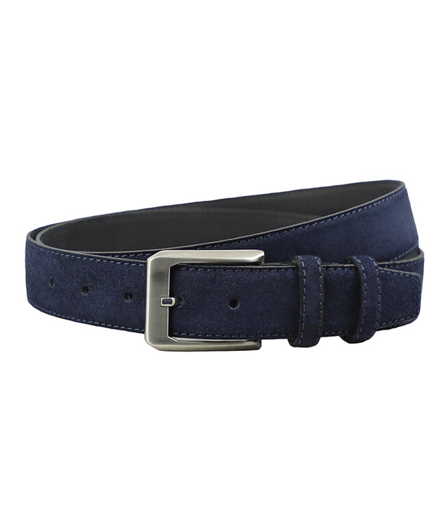 Houtkamp Suede Leren Pantalon Riem - Dames / Heren - Echt Leer - Blauw