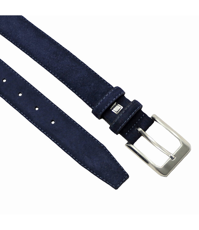 Houtkamp Suede Leren Pantalon Riem - Dames / Heren - Echt Leer - Blauw