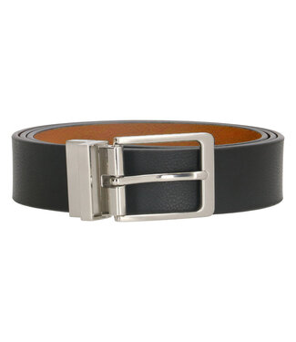 DD Exclusive Draaibare Leren Unisex Riem - Reversible Belt - Dames en Heren - Echt Leer - Zwart en Cognac