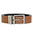 DD Exclusive Draaibare Leren Unisex Riem - Reversible Belt - Dames en Heren - Echt Leer - Zwart en Cognac