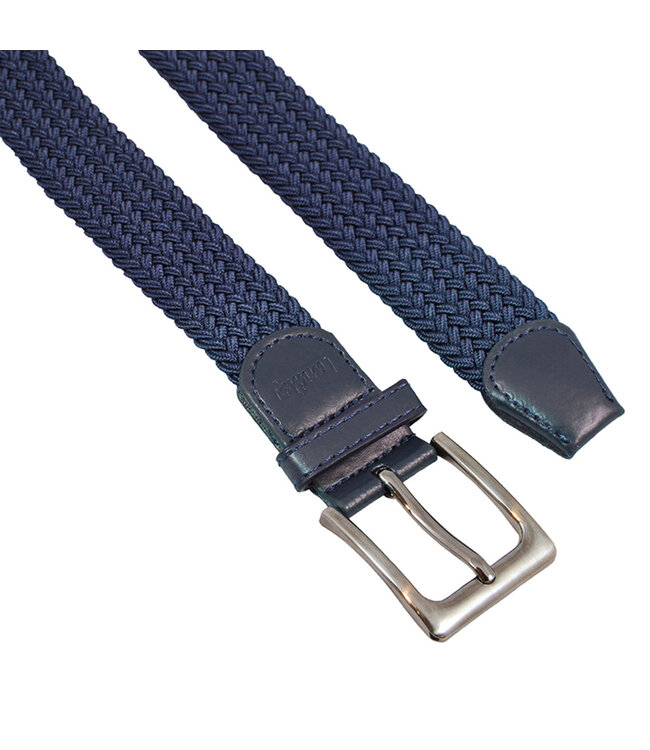 Landley Elastische Riem met Gevlochten Stretch Elastiek – Dames / Heren - Blauw