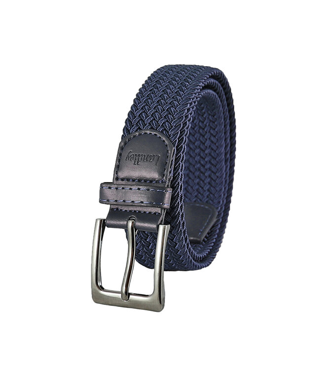 Landley Elastische Riem met Gevlochten Stretch Elastiek – Dames / Heren - Blauw