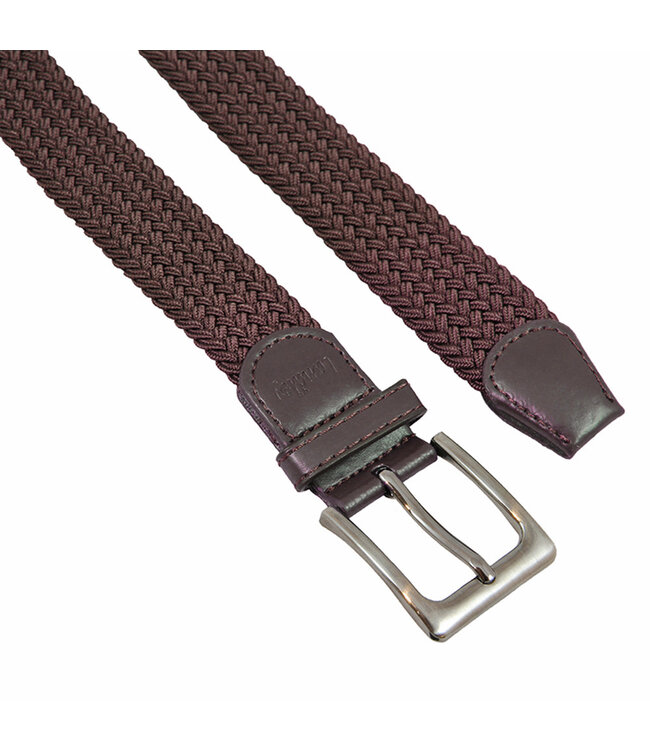 Landley Elastische Riem met Gevlochten Stretch Elastiek – Dames / Heren - Bruin