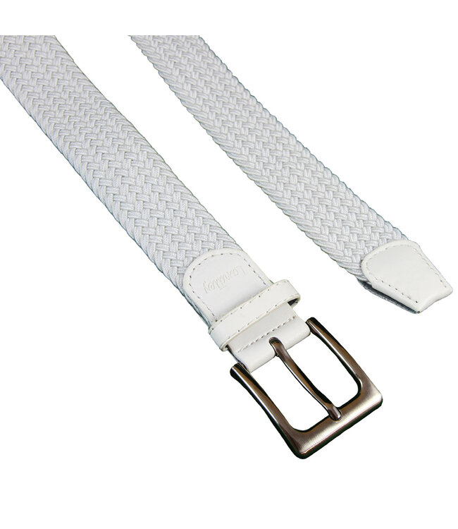 Landley Elastische Riem met Gevlochten Stretch Elastiek – Dames / Heren - Wit