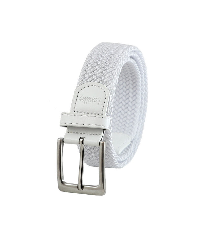 Landley Elastische Riem met Gevlochten Stretch Elastiek – Dames / Heren - Wit