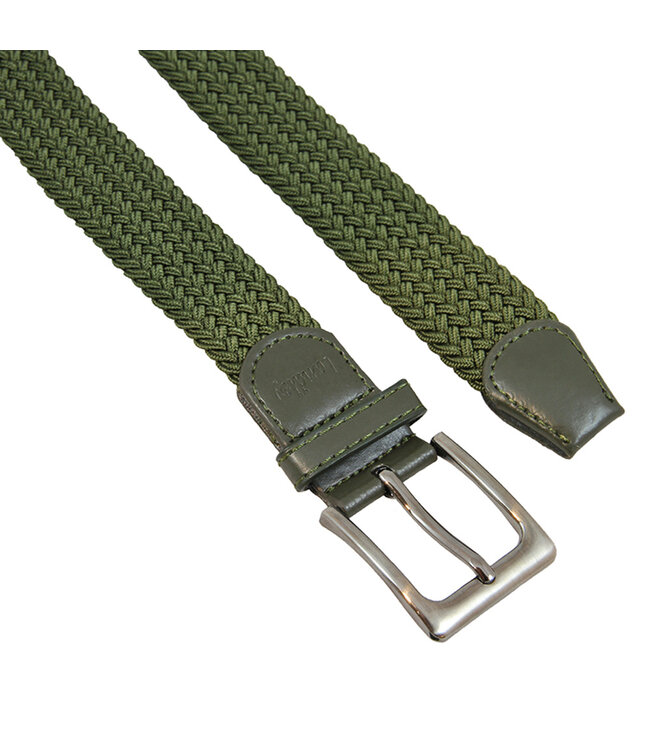 Landley Elastische Riem met Gevlochten Stretch Elastiek – Dames / Heren - Groen