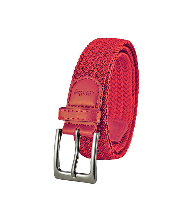 Landley Elastische Riem met Gevlochten Stretch Elastiek – Dames / Heren - Rood