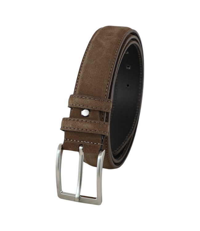 Landley Suède Leren Heren Riem - Pantalon Riem Leer - Broekriem Mannen - Bruin