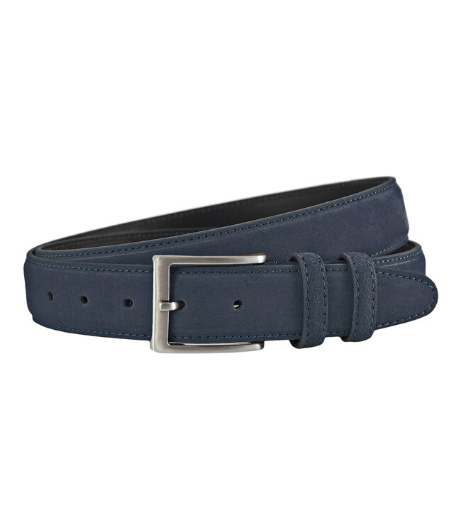 Landley Suède Leren Heren Riem - Pantalon Riem Leer - Broekriem Mannen - Blauw