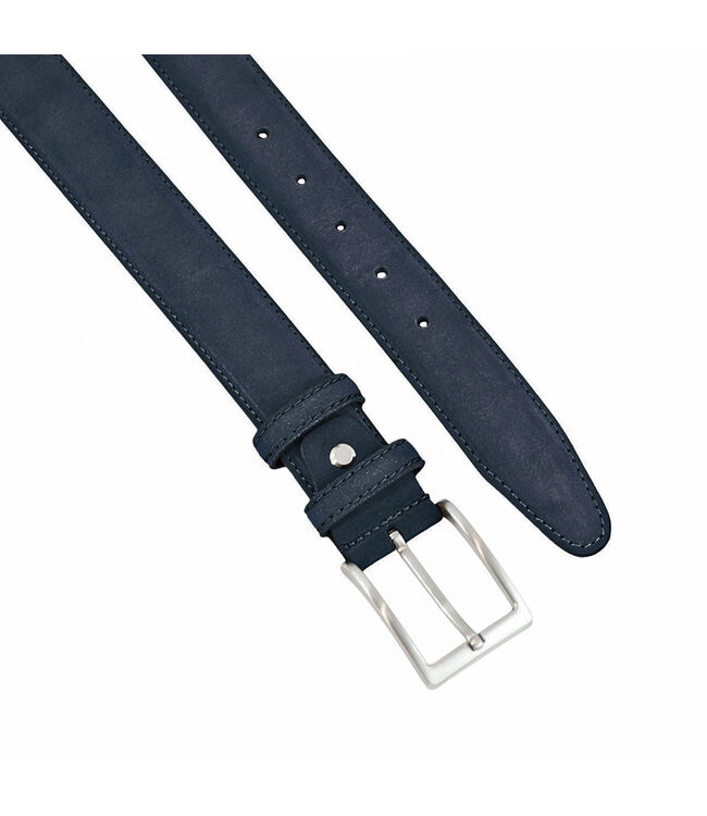 Landley Suède Leren Heren Riem - Pantalon Riem Leer - Broekriem Mannen - Blauw