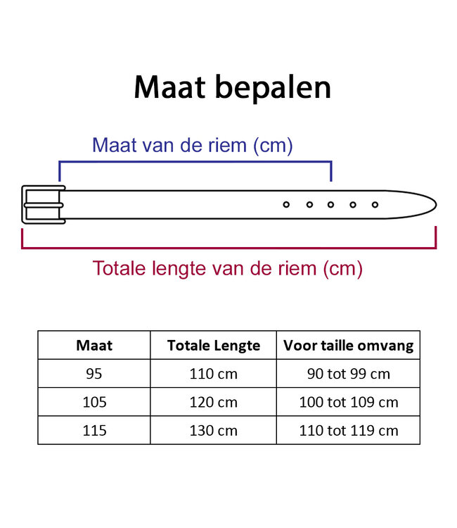 Landley Leren Bruine Heren Pantalon Riem - Nette Broekriem - Volnerf Leer - 3.5 cm Breed - Bruin