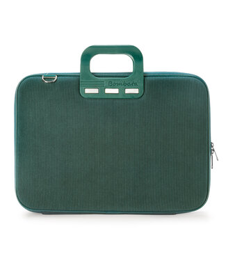 Bombata 15 tot 16 inch Laptoptas 'Velluto' - 15.6 inch / 16 inch - Ribfluweel Stof - Groen