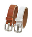 Landley Duopack met Leren Geperforeerde Riemen Smal - Voordeelset met 2 riemen - Breedte 3 cm - Dames en Heren - Cognac en Wit