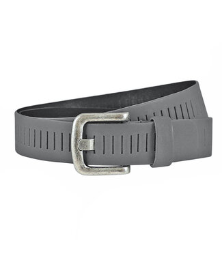 Landley Geperforeerde Sleufjes Riem - 4 cm - Grijs
