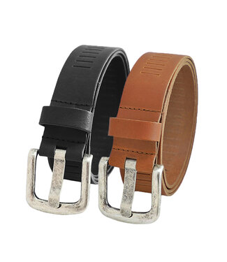 Landley Geperforeerde Riemen Duopack - Zwart en Cognac