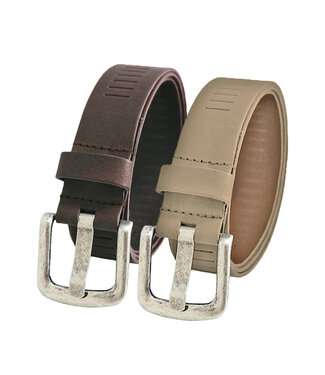 Landley Geperforeerde Riemen Duopack - Bruin en Taupe