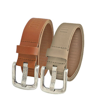 Landley Geperforeerde Riemen Duopack - Cognac en Taupe