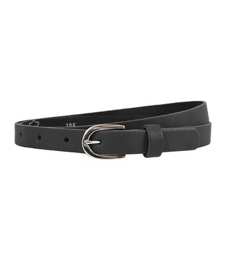 Landley Smalle Dames Riem - Leer - Tailleriem - Zwart