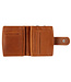 DSTRCT Wax Lane Leren Dames Portemonnee RFID met Ritssluiting Cognac