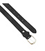 Landley Zwarte Dames Riem Leer - Rondom Gestikt - Damesriem - Breedte 2,5 cm - Zwart