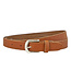 Landley Cognac Dames Riem Leer - Rondom Gestikt - Damesriem - Breedte 2,5 cm - Cognac