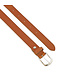 Landley Cognac Dames Riem Leer - Rondom Gestikt - Damesriem - Breedte 2,5 cm - Cognac