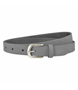 Landley Grijze Dames Riem Leer - Rondom Gestikt - Damesriem - Breedte 2,5 cm - Grijs