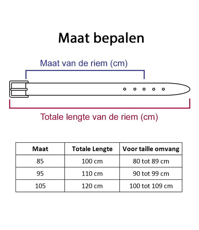Landley Witte Dames Riem Leer - Rondom Gestikt - Damesriem - Breedte 2,5 cm - Wit