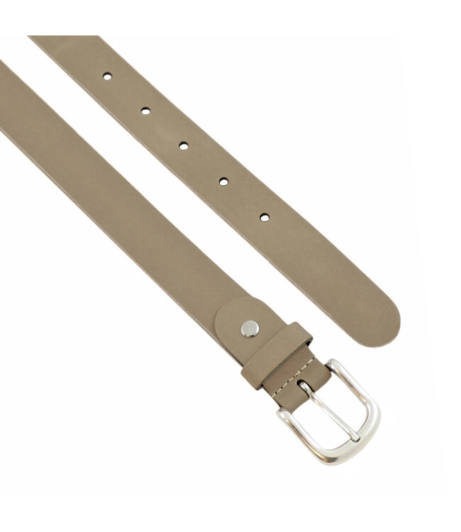 Landley Dames Riem Leer Taupe – Breedte 3 cm – Leren Vrouwen Riem