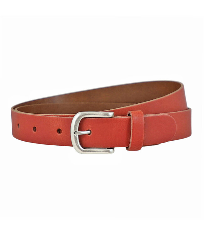 Landley Dames Riem Leer Rood – Breedte 3 cm – Leren Vrouwen Riem