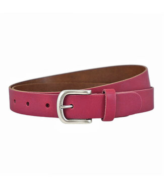 Landley Dames Riem Leer Fuchsia – Breedte 3 cm – Leren Vrouwen Riem